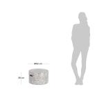 Table basse d'extérieur Jenell - structure terrazzo Ø 52 cm blanc/noir