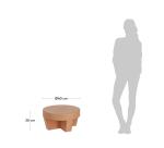 Table basse ronde Vilena en terre cuite de Ø 60 cm