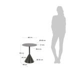 Table d’appoint Yinan Ø 48 cm noir