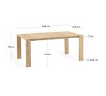 Mesa de exterior Victoire de madera maciza de teca 240 x 110 cm