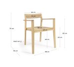 Chaise d'extérieur Victoire en bois de teck massif