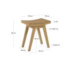 Repose-pieds Vicentina en bois de teck massif