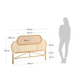 DE_Tête de lit Lalita en rotin avec finition naturelle pour lit de 160 cm