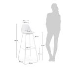 Tabouret Brighter blanc hauteur 75 cm