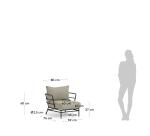 Fauteuil Mareluz en acier noir