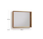 Miroir Kuveni en bois massif de teck 80 x 65 cm