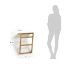 Toallero de pared Kuveni de madera maciza de teca 40 x 63 cm