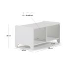 Meuble de rangement Nunila MDF blanc 78 cm