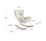 Fauteuil à bascule Vania bouclette blanc