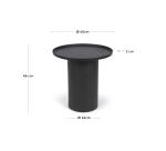Bijzettafel Fleksa rond in zwart metaal Ø 45 cm