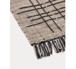 Tapis Eneo à franges beige et marron 160 x 230 cm