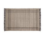 Tapis Eneo à franges beige et marron 160 x 230 cm