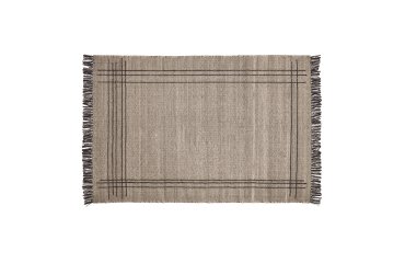 Tapis Eneo à franges beige et marron 160 x 230 cm