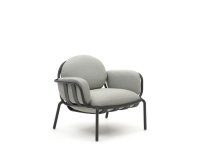 Joncols outdoor aluminium armchair with a powder coated grey finish