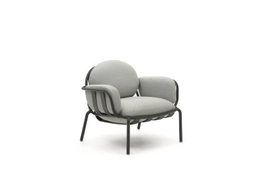 Fauteuil de jardin Joncols en aluminium finition peinture grise