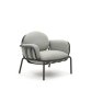 Fauteuil de jardin Joncols en aluminium finition peinture grise