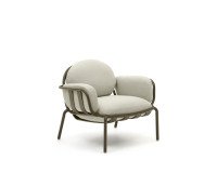 Joncols outdoor aluminium armchair with a powder coated green finish