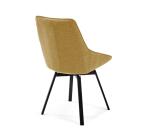 Chaise pivotante Jenna jaune moutarde et pieds en acier noir