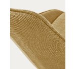 Chaise pivotante Jenna jaune moutarde et pieds en acier noir