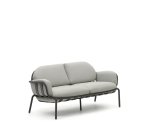 Sofá 2 plazas de exterior Joncols de aluminio con acabado pintado gris 165 cm