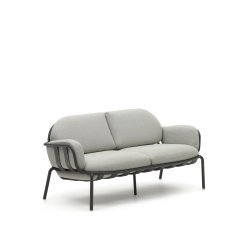 Canapé de jardin Joncols - 2 places -  tissu - structure aluminium grise