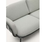 Sofá 2 plazas de exterior Joncols de aluminio con acabado pintado gris 165 cm