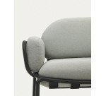 Sofá 2 plazas de exterior Joncols de aluminio con acabado pintado gris 165 cm