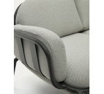 Sofá 2 plazas de exterior Joncols de aluminio con acabado pintado gris 165 cm