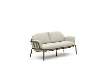 Canapé de jardin Joncols - 2 places - tissu - structure aluminium verte