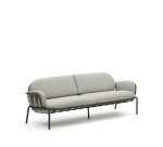 Sofá 3 plazas de exterior Joncols de aluminio con acabado pintado gris 225 cm