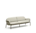 Sofá 3 plazas de exterior Joncols de aluminio con acabado pintado verde 225 cm