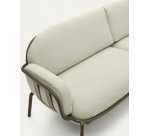 Sofá 3 plazas de exterior Joncols de aluminio con acabado pintado verde 225 cm