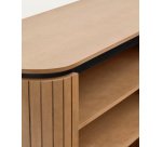 Étagères Licia en bois massif de manguier et métal peint en noir 120 x 90 cm