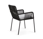 Chaise Samanta corde et pieds acier