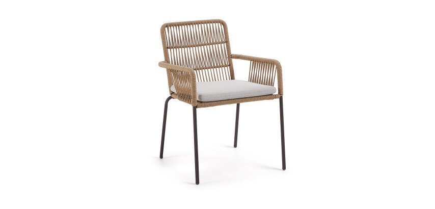 Chaise Samanta - corde - pieds acier galvanisé
