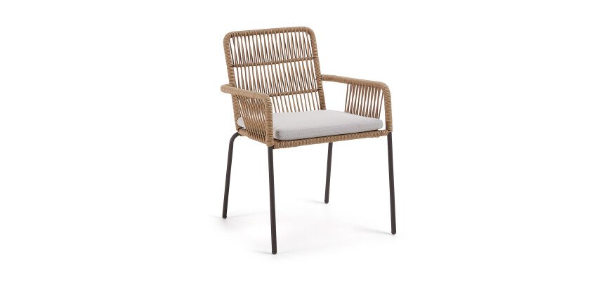 Chaise Samanta - corde - pieds acier galvanisé