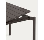 Mesa extensible de exterior Zaltana de aluminio con acabado negro mate 140 (200) x 90 cm
