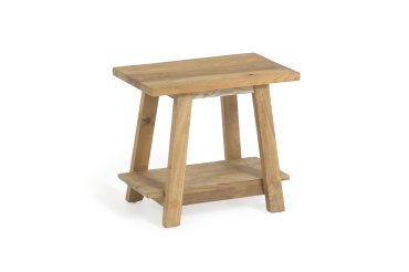 Repose-pieds Safara bois massif de tek recyclé 50 x 32 cm