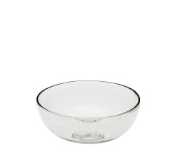 Bol grande Silitia de vidrio reciclado transparente