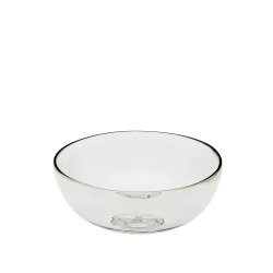 Silitia large bowl made of transparent recycled glass