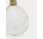 Serlina vase made of rattan and transparent recycled glass 37 cm