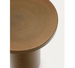 DE_Table d'appoint ronde Malya en métal avec finition cuivre Ø 40,5 cm