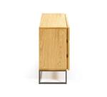 Cómoda Taiana con 3 cajones chapa de roble y estructura de acero acabado negro 100 x 78 cm