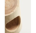 Table d'appoint Halker en bois de mungur massif Ø 30 cm