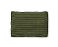 Coussin Blok en velours côtelé grosses côtes vert 40 x 60 cm
