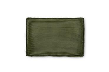 Coussin Blok en velours côtelé grosses côtes vert 40 x 60 cm
