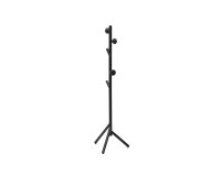 Nadue coat rack in solid beech wood with black finish 170 cm