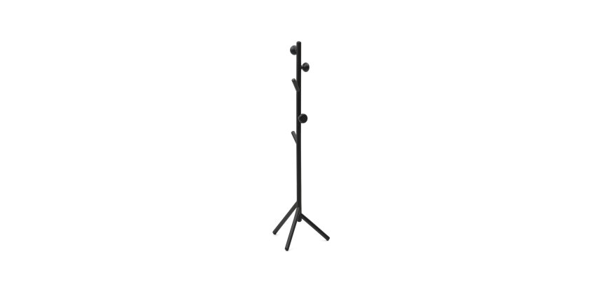 Portemanteau Nadue en bois de hêtre avec finition noire 170 cm