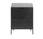 Table de chevet Shantay en acier finition noire 40 x 50 cm