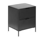 Table de chevet Shantay en acier finition noire 40 x 50 cm